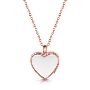 Floating Heart Memory Locket - Rose Gold