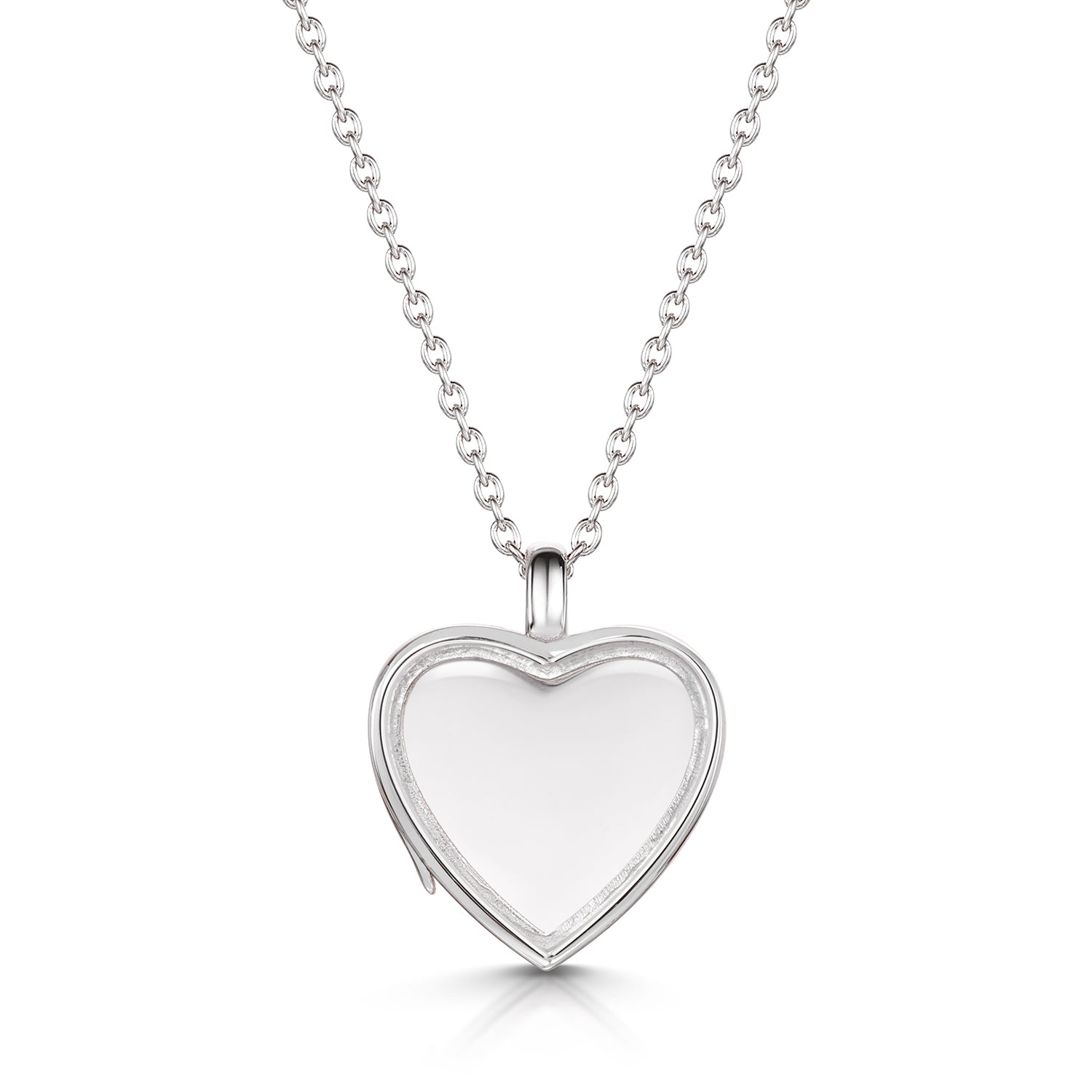 Floating Heart Memory Locket Silver LOVELOX