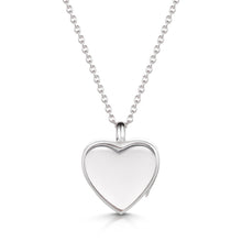 Load image into Gallery viewer, Floating Heart Memory Locket - Silver
