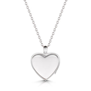 Floating Heart Memory Locket - Silver