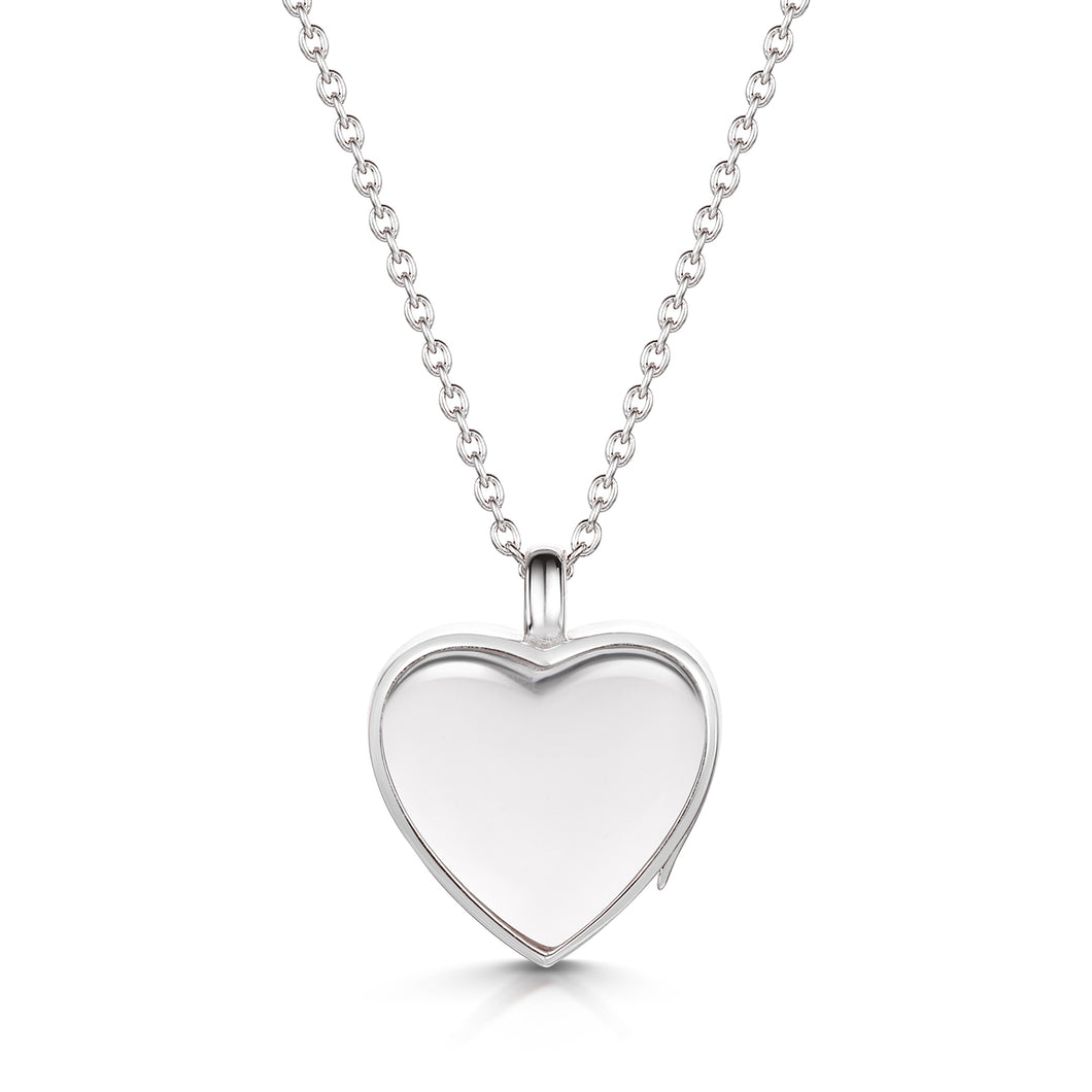 Floating Heart Memory Locket - Silver