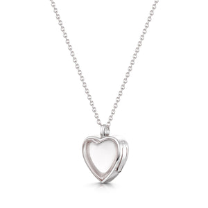 Floating Heart Memory Locket - Silver