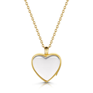 Floating Heart Memory Locket - Gold