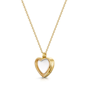 Floating Heart Memory Locket - Gold