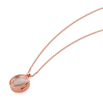Floating Round Memory Locket Rose Gold – LOVELOX
