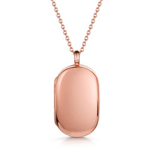 Load image into Gallery viewer, Men&#39;s Rose Gold Oval Tag Locket
