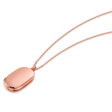 Load image into Gallery viewer, Mens Rose Gold Oval Tag Locket
