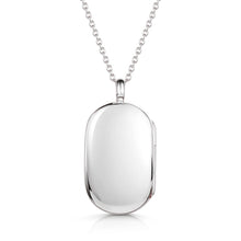 Load image into Gallery viewer, Mens Silver Oval Tag Locket
