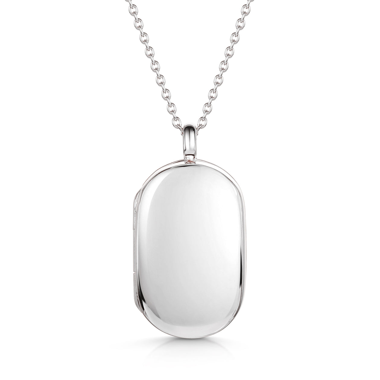 Men's Silver Oval Tag Locket – LOVELOX