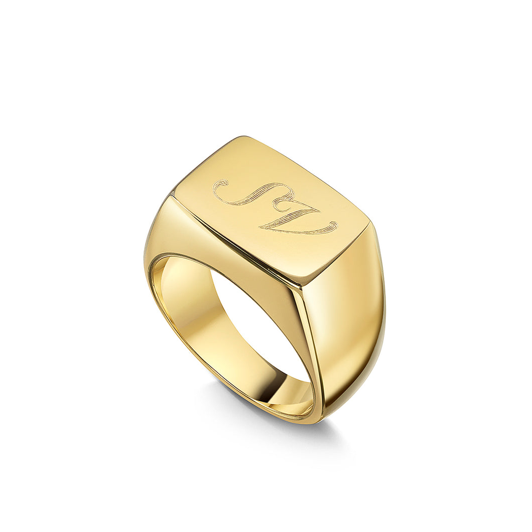 Men's Signet Ring Urn Gold