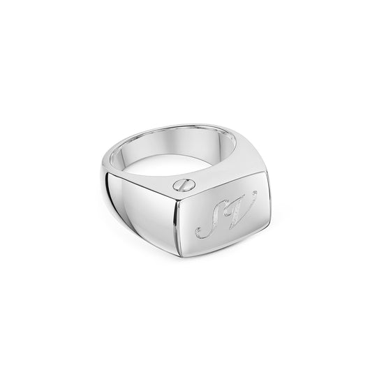 Men's Signet Ring Urn Silver