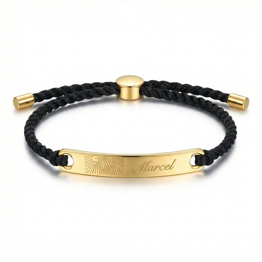 Braided Bracelet Fingerprint Gold