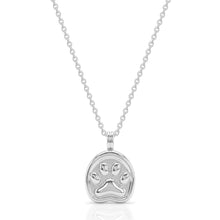 Load image into Gallery viewer, Pressed Paw Urn Necklace - Silver
