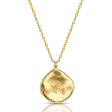 Load image into Gallery viewer, Large Organic Round Initial Necklace - Gold
