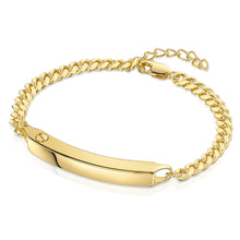 Load image into Gallery viewer, Legacy Name Bar Urn With Cuban Chain Bracelet  - Gold
