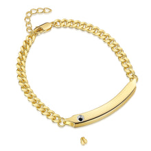 Load image into Gallery viewer, Legacy Name Bar Urn With Cuban Chain Bracelet  - Gold
