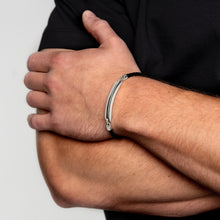 Load image into Gallery viewer, Legacy ID Bar Urn With Braided Bracelet  - Silver
