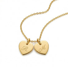 Load image into Gallery viewer, Little Twin Heart Personalised Necklace – Gold
