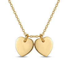 Load image into Gallery viewer, Little Twin Heart Personalised Necklace – Gold
