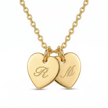 Load image into Gallery viewer, Little Twin Heart Personalised Necklace – Gold
