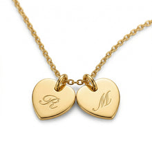 Load image into Gallery viewer, Little Twin Heart Personalised Necklace – Gold
