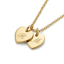 Load image into Gallery viewer, Little Twin Heart Personalised Necklace – Gold
