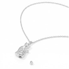 Load image into Gallery viewer, Cat Silhouette Urn Necklace - Silver
