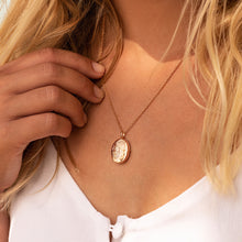 Load image into Gallery viewer, Little Oval Scroll Locket – Rose Gold
