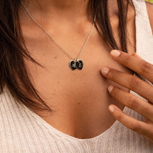 Load image into Gallery viewer, Little Twin Heart Personalised Necklace – Silver
