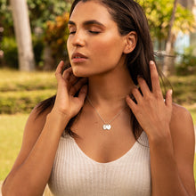 Load image into Gallery viewer, Little Twin Heart Personalised Necklace – Silver
