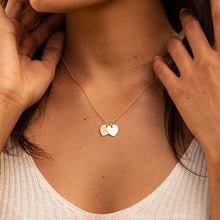 Load image into Gallery viewer, Little Twin Heart Personalised Necklace – Gold
