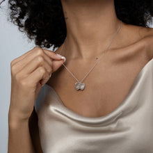 Load image into Gallery viewer, Little Twin Heart Personalised Necklace – Silver
