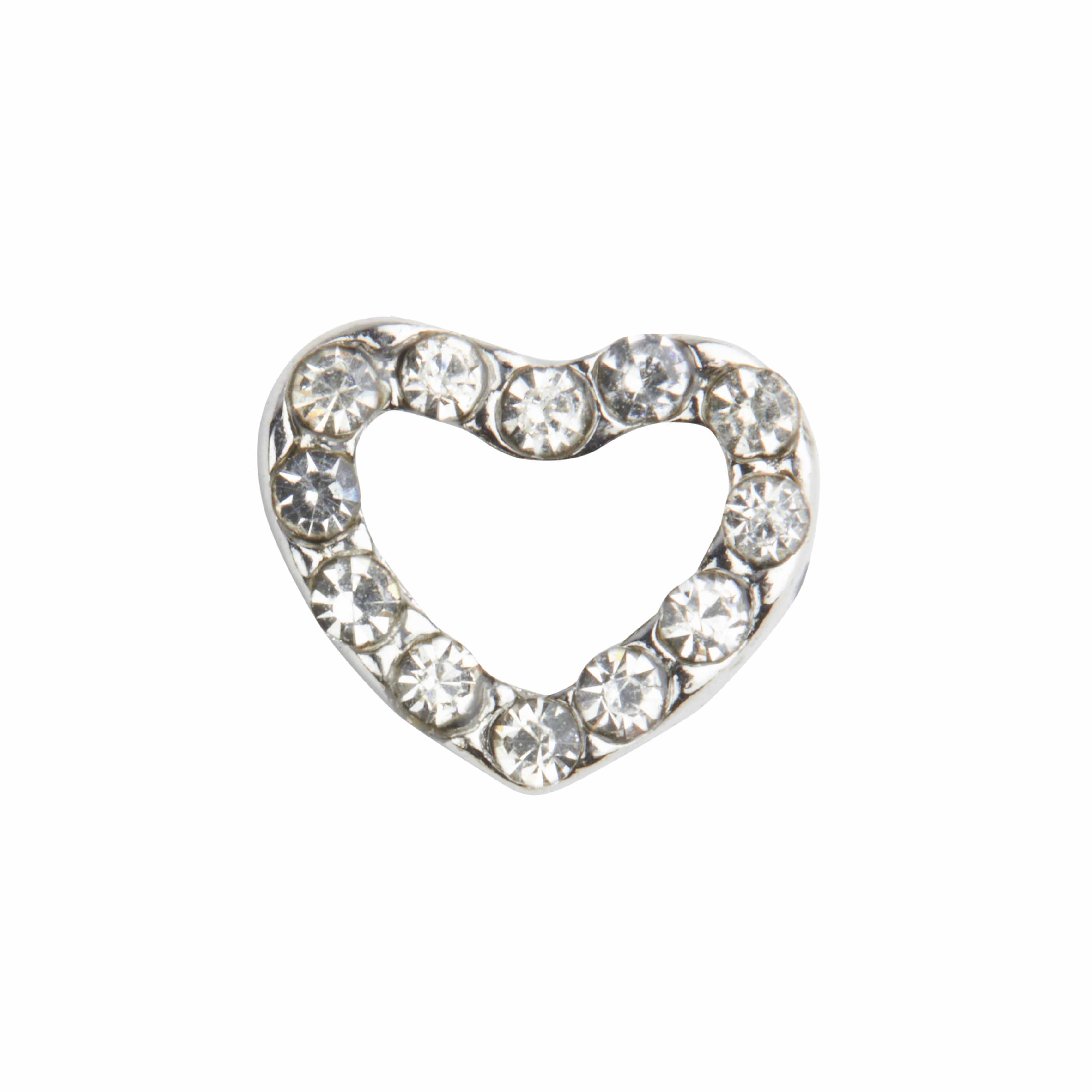 Single Heart Crystal Charm