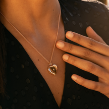 Load image into Gallery viewer, Diamond Set Personalised Heart Locket – Rose Gold
