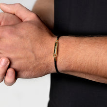 Load image into Gallery viewer, Men's Braided Cord Bracelet With Capsule Urn - Gold
