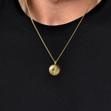 Load image into Gallery viewer, Men's Compass Locket - Gold

