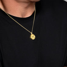 Load image into Gallery viewer, Men's Compass Urn Necklace - Gold
