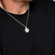 Load image into Gallery viewer, Men's Compass Urn Necklace - Silver
