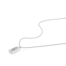 Load image into Gallery viewer, Mens Fingerprint Tall Ingot Urn Necklace Silver
