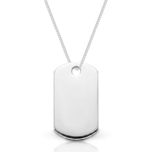 Load image into Gallery viewer, Men’s Handwriting Army Dog Tag Necklace – Silver
