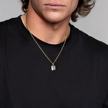 Load image into Gallery viewer, Men's Ingot Ashes Resin Necklace - Gold
