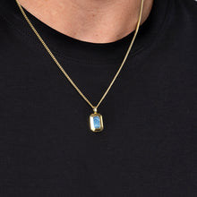 Load image into Gallery viewer, Men's Ingot Ashes Resin Necklace - Silver
