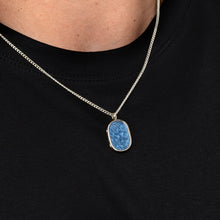 Load image into Gallery viewer, Men's Dog Tag Ashes Resin Locket - Silver
