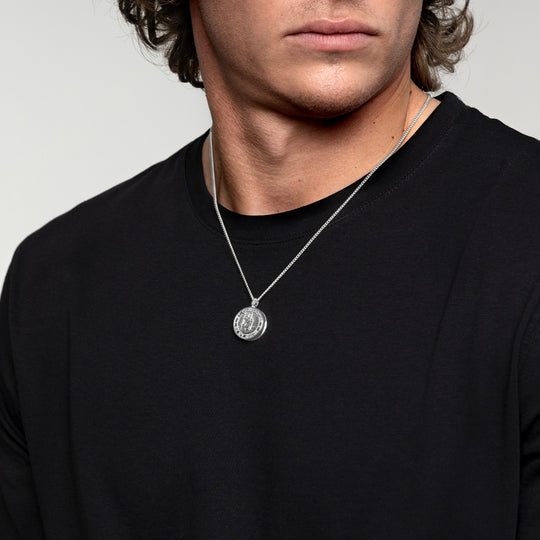 Men's St Christopher Locket - Silver