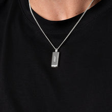 Load image into Gallery viewer, Men's Tall Ingot Urn Necklace - Silver
