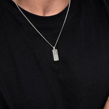 Load image into Gallery viewer, Men's Tall Ingot Urn Necklace - Silver
