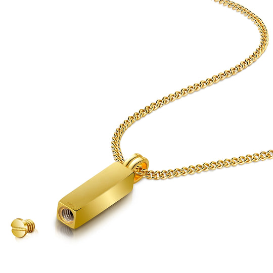 Men's Totem Urn Necklace - Gold