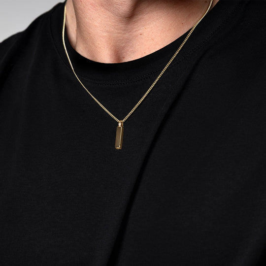 Men's Totem Urn Necklace - Gold