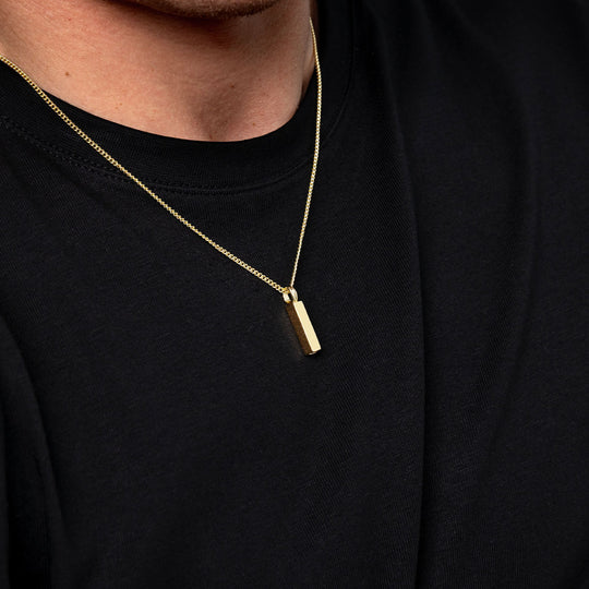 Men's Totem Urn Necklace - Gold