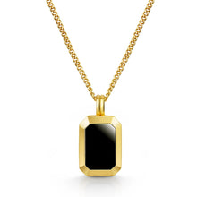 Load image into Gallery viewer, Mens Black Onyx Ingot Urn Gold
